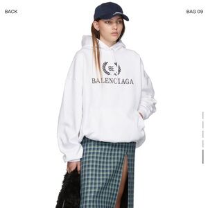 Balenciaga white bb crown hoodie